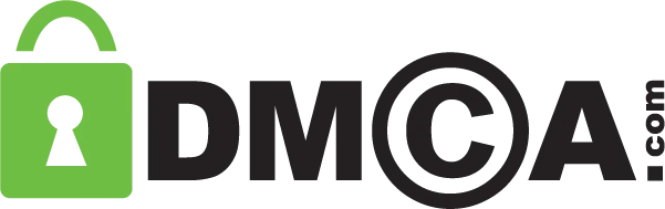 DMCA logo featuring a green padlock icon